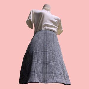 Wilfred GRAY Soft Plaid Skirt💕